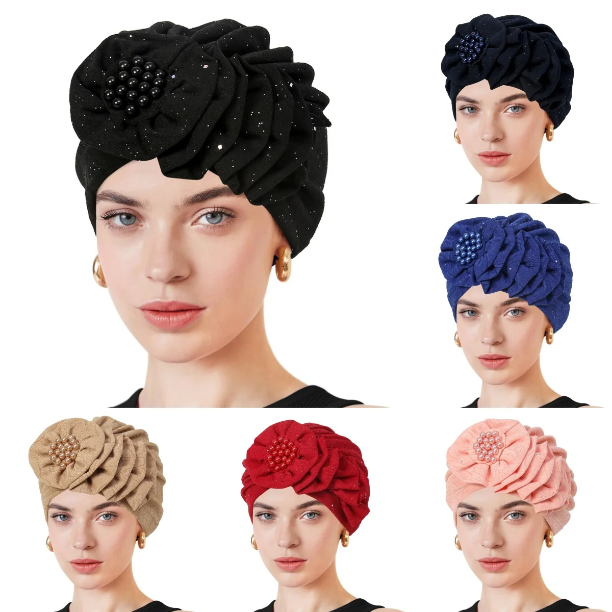2026 Новый однотонный мусульманский хиджаб с цветами, шапки с бисером, женская накидка на голову, Рамадан, женский модный головной убор, тюрбан, капот
2026 Новый однотонный мусульманский хиджаб с цветами, шапки с бисером, женская накидка на голову, Рамадан, женский модный головной убор, тюрбан, капот
