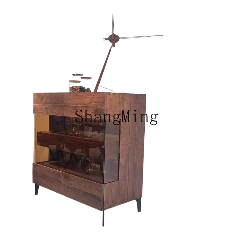 LXY simple dining side living room locker solid wood display glass cabinet integrated against the wall
LXY simple dining side living room locker solid wood display glass cabinet integrated against the wall