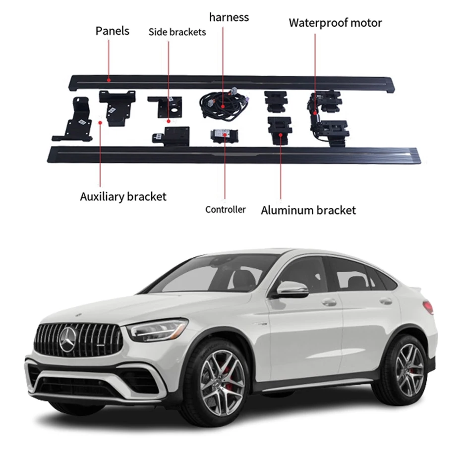 For Newest Model Electric Side Steps Running Board Aluminum Power Retractable Electric Side Step for 16-23 Mercedes Benz GLC
For Newest Model Electric Side Steps Running Board Aluminum Power Retractable Electric Side Step for 16-23 Mercedes Benz GLC