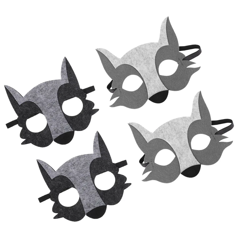 Wolf Mask Half Face 4 Pack Furry Animal Masquerade Halloween Cosplay Party Felt Masks for Adults Kids
Wolf Mask Half Face 4 Pack Furry Animal Masquerade Halloween Cosplay Party Felt Masks for Adults Kids