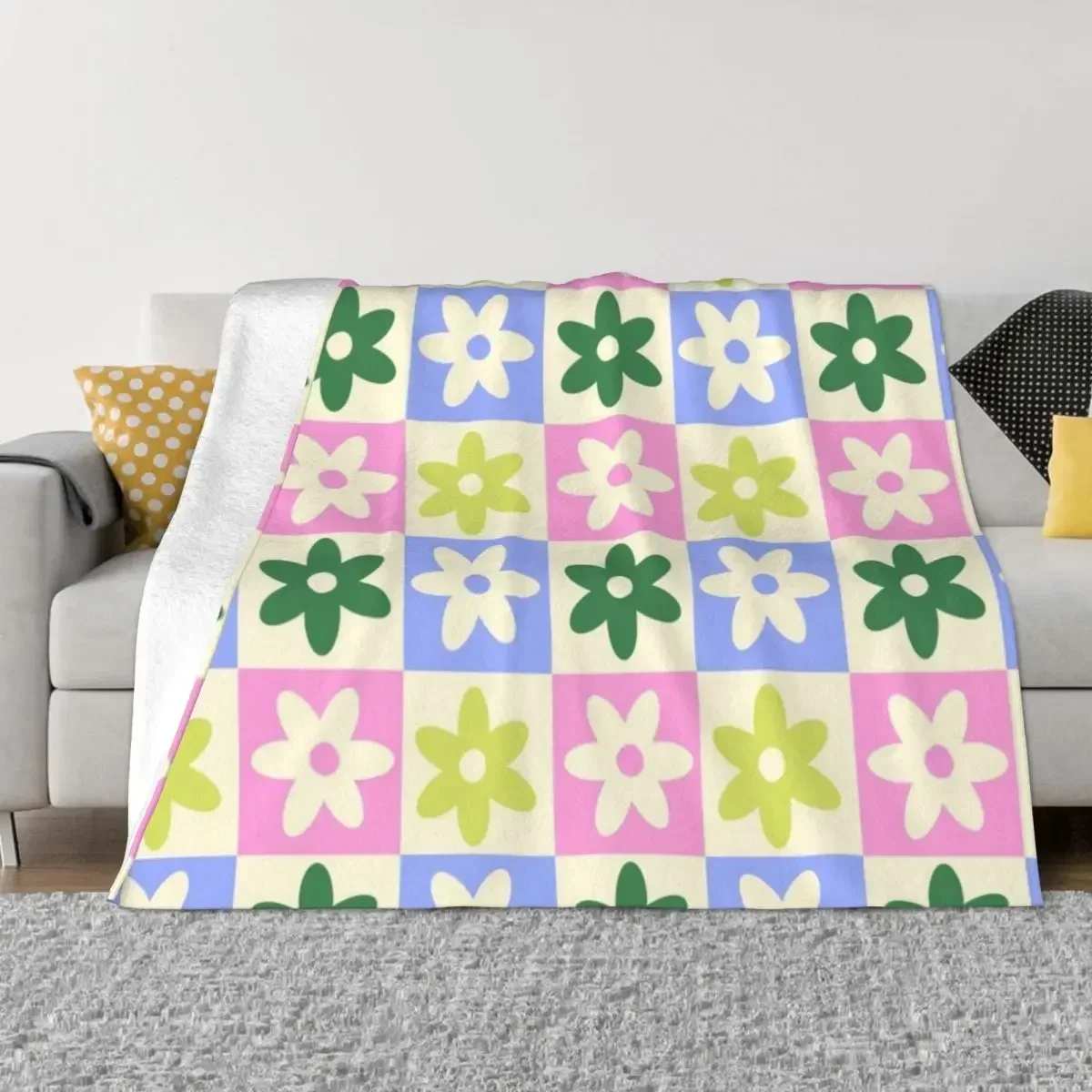 Плед с пастельным цветочным принтом в шахматном порядке — мягкое роскошное пушистое одеяло для кровати, дивана или домашнего декора
Плед с пастельным цветочным принтом в шахматном порядке — мягкое роскошное пушистое одеяло для кровати, дивана или домашнего декора