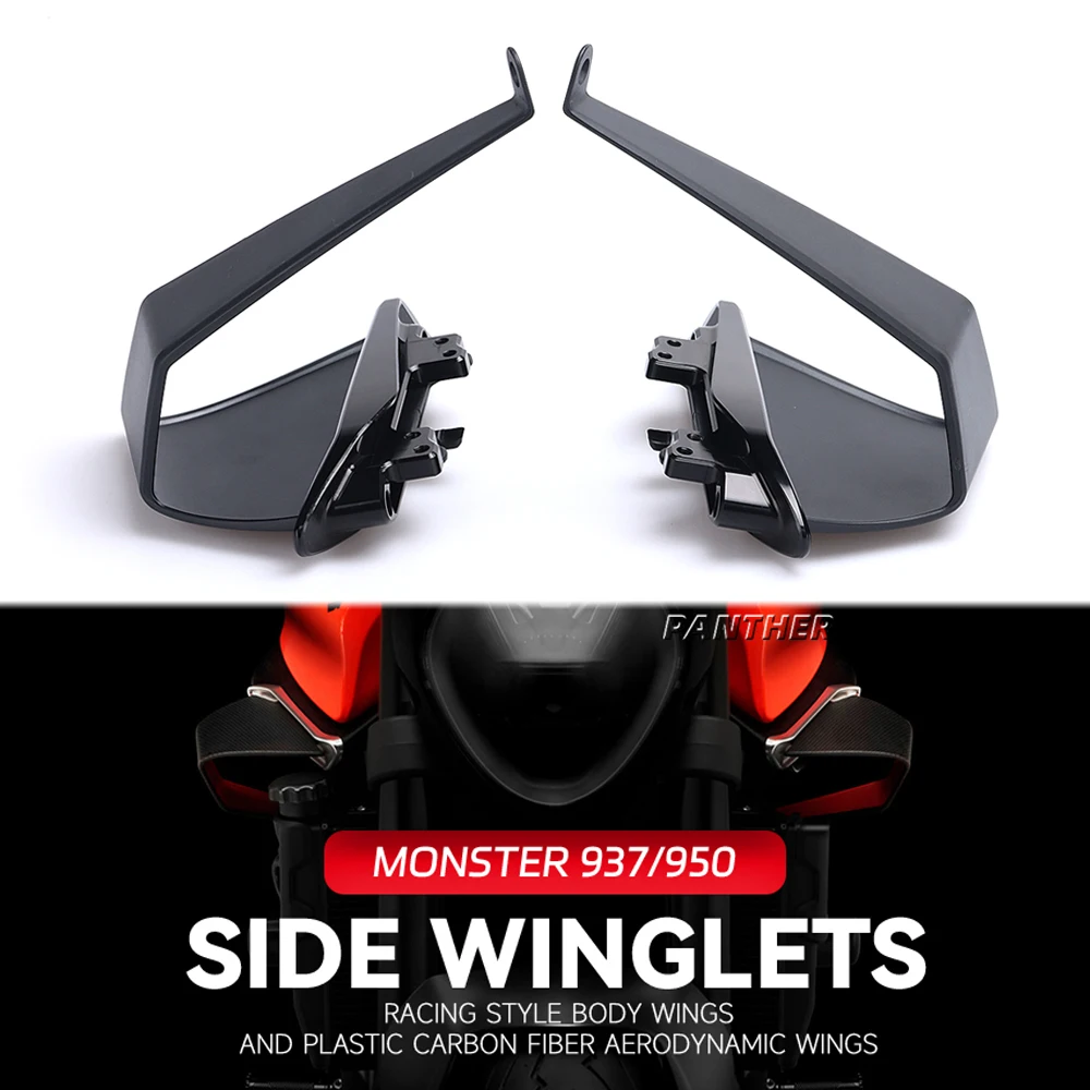 NEW For DUCATI Monster 937 SP Plus MONSTER 950 2021-2023 Motorcycle Aerodynamic Side Downforce Naked Spoilers Fixed Winglet Wing
NEW For DUCATI Monster 937 SP Plus MONSTER 950 2021-2023 Motorcycle Aerodynamic Side Downforce Naked Spoilers Fixed Winglet Wing