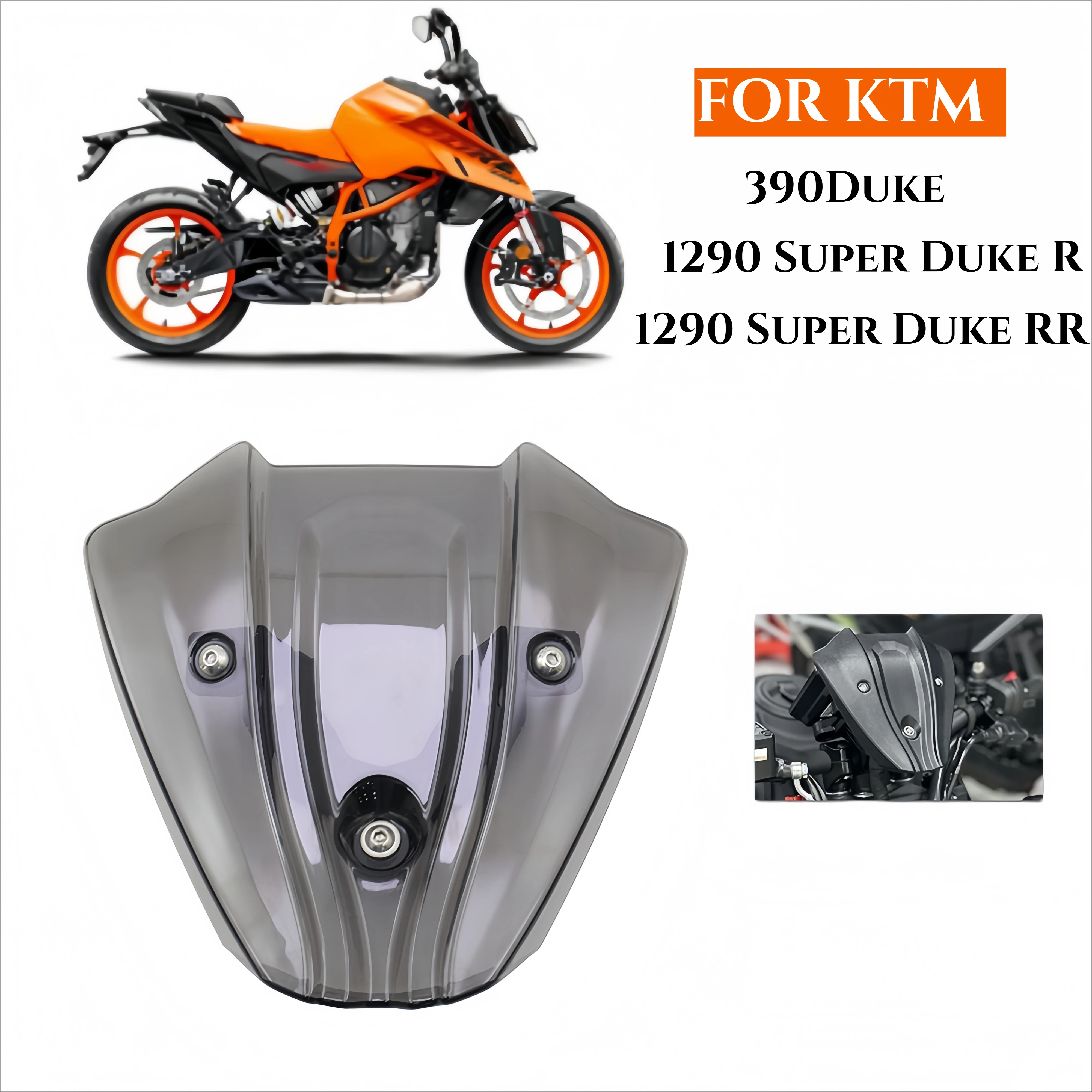 Ветровое стекло/дефлектор для мотоциклов 390Duke, 1290 Super Duke R, RR, 1290R 2024 года, защита фары, обтекатель, крышка
Ветровое стекло/дефлектор для мотоциклов 390Duke, 1290 Super Duke R, RR, 1290R 2024 года, защита фары, обтекатель, крышка