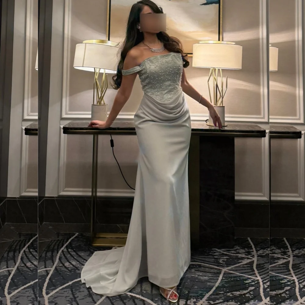Customized High Quality Jersey Sequined Pleat A-line Off-the-shoulder Midi Dresses Bespoke Occasion Retro
Customized High Quality Jersey Sequined Pleat A-line Off-the-shoulder Midi Dresses Bespoke Occasion Retro