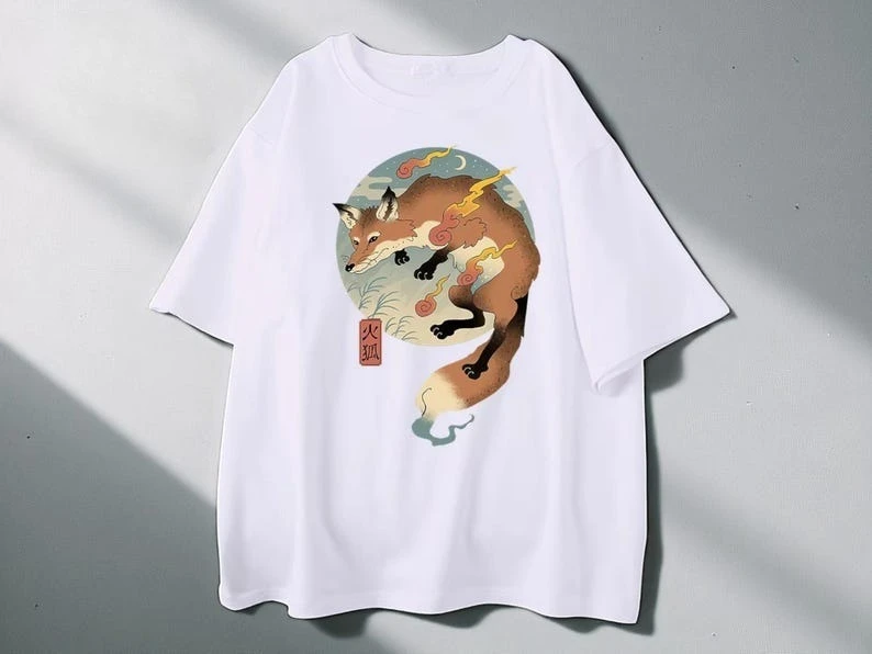 Camiseta con estampado zorro dibujos animados moda cómoda algodón Ajuste informal extragrande Ropa urbana manga
Camiseta con estampado zorro dibujos animados moda cómoda algodón Ajuste informal extragrande Ropa urbana manga