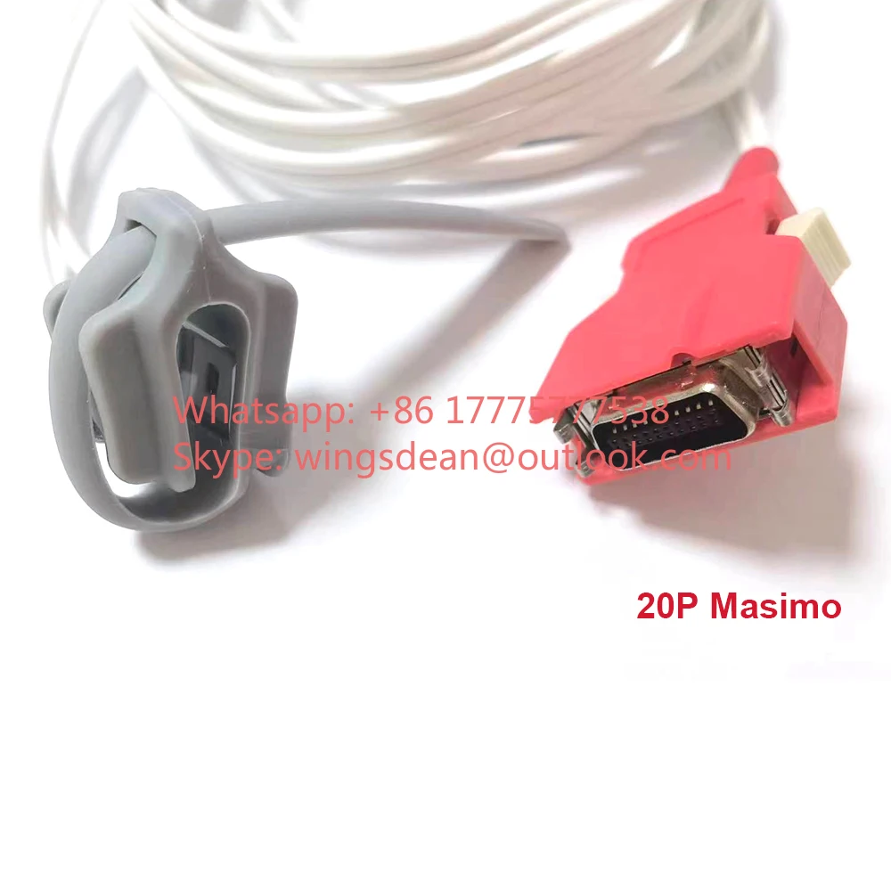 Reusable Spo2 Sensor One-piece 20P SpO2 Sensor Cable Compatible for Masimo Rad-5 / 6 / 7 / 8 BLT Q3, Neonate Wrap, 3m
Reusable Spo2 Sensor One-piece 20P SpO2 Sensor Cable Compatible for Masimo Rad-5 / 6 / 7 / 8 BLT Q3, Neonate Wrap, 3m
