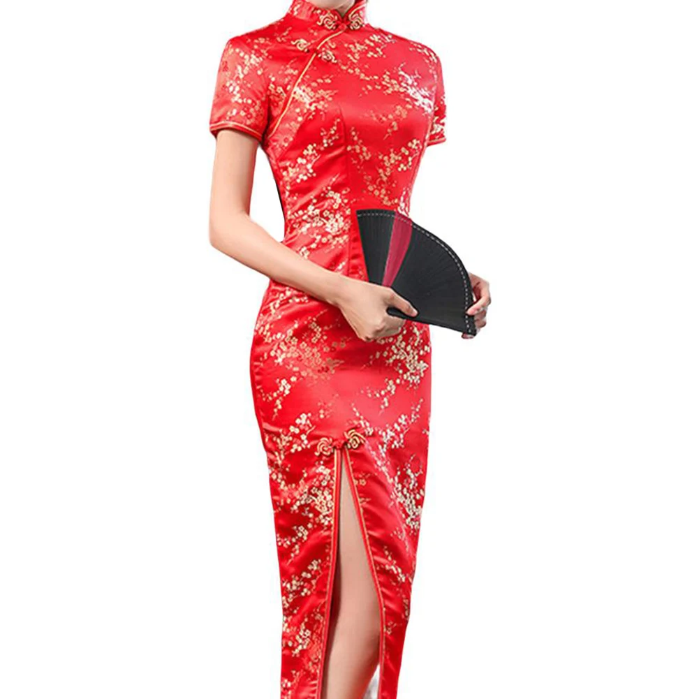 For Cultural Events Split Standing Collar Chinese Traditional Dress Evening Events Traditional Chinese Long Dress
For Cultural Events Split Standing Collar Chinese Traditional Dress Evening Events Traditional Chinese Long Dress