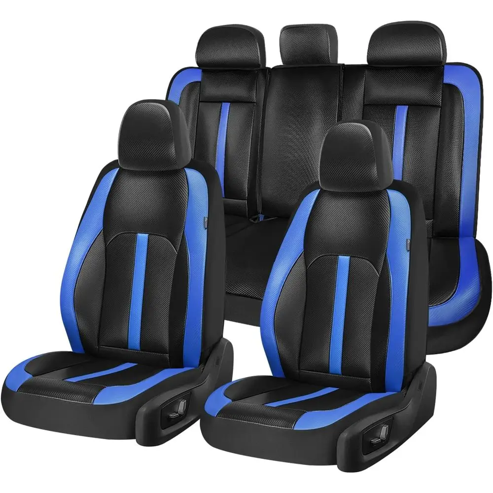 Leather Car Seat Covers ull Set & Carbon iber, Waterproo and Durable All Weather Protector, Unil it or SUV, Pickup Truck, Sedan,
Leather Car Seat Covers ull Set & Carbon iber, Waterproo and Durable All Weather Protector, Unil it or SUV, Pickup Truck, Sedan,