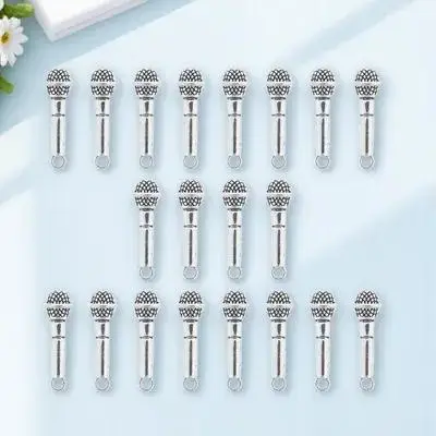 20pcs Alloy Microphone Pendant Charms Miniature Music Note Diy Jewelry Making Craft Supplies For Necklace Bracelet Keychain
20pcs Alloy Microphone Pendant Charms Miniature Music Note Diy Jewelry Making Craft Supplies For Necklace Bracelet Keychain