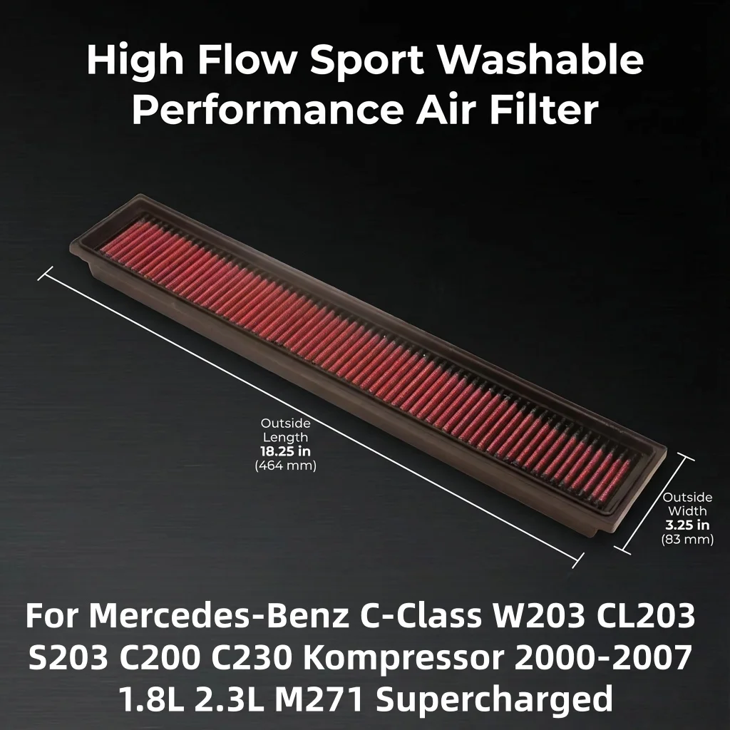 Для Mercedes-Benz C-Class W203 CL203 S203 C200 C230 Kompressor 2000-2007 1.8L 2.3L M271 с наддувом спортивный воздушный фильтр с высоким расходом
Для Mercedes-Benz C-Class W203 CL203 S203 C200 C230 Kompressor 2000-2007 1.8L 2.3L M271 с наддувом спортивный воздушный фильтр с высоким расходом