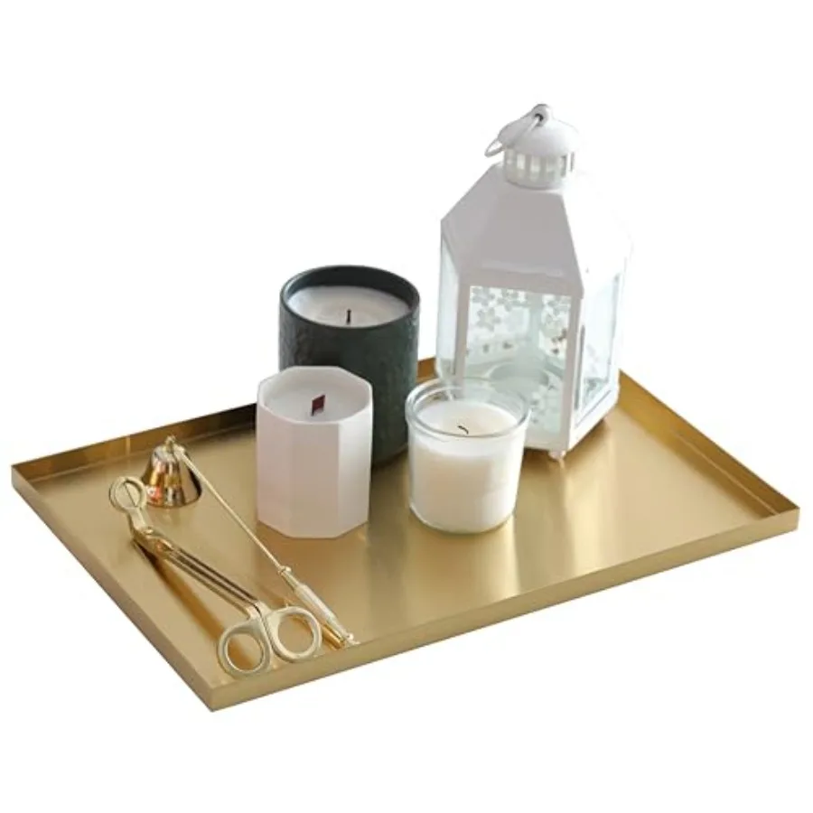 Gold Tray for Bathroom Vanity Brass Decor, Small Candle Holder, Rectangle Soap Dish, Brushed Square Plate, Coffee Table Toilet
Gold Tray for Bathroom Vanity Brass Decor, Small Candle Holder, Rectangle Soap Dish, Brushed Square Plate, Coffee Table Toilet