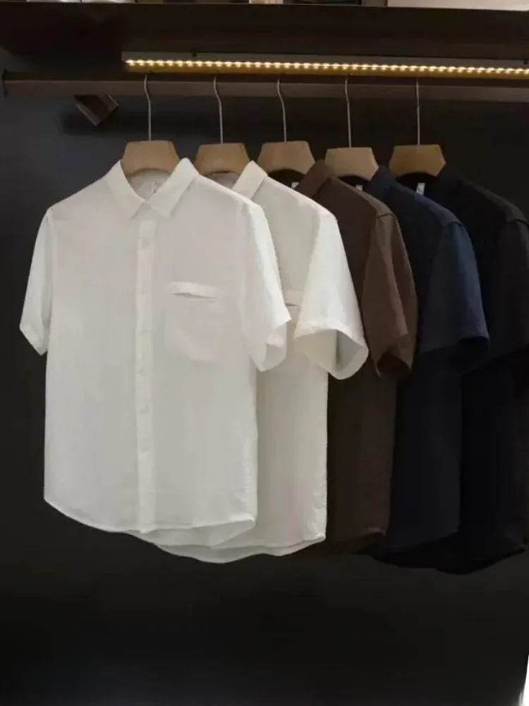 Linen Lyocell Silk Blend Men's Summer Fashionable Commuting Short Sleeve Shirt Skin-friendly Breathable Standard Fit Casual S...
Linen Lyocell Silk Blend Men's Summer Fashionable Commuting Short Sleeve Shirt Skin-friendly Breathable Standard Fit Casual S...
