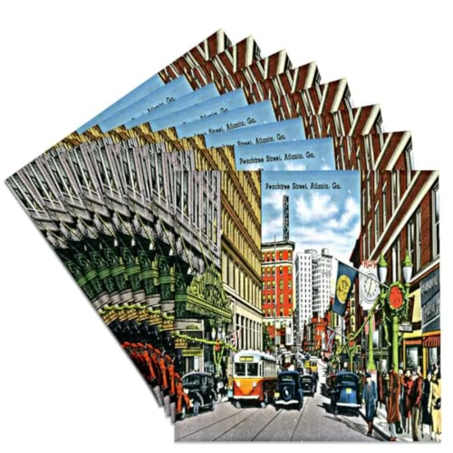 CST_169764_4 Peachtree Street Atlanta Georgia with Antique Cards and People-Ceramic Tile Coasters Set of 8
CST_169764_4 Peachtree Street Atlanta Georgia with Antique Cards and People-Ceramic Tile Coasters Set of 8