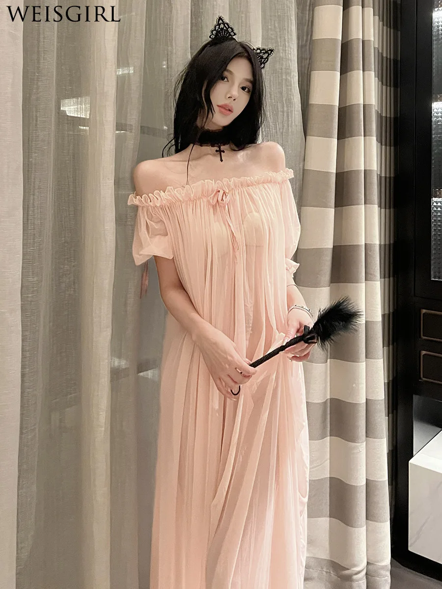 Retro French Court Sexy Cat Bunny Nightdress Mesh Semi-transparent Pure Desire Royal Sister Pajamas Nightgown Set
Retro French Court Sexy Cat Bunny Nightdress Mesh Semi-transparent Pure Desire Royal Sister Pajamas Nightgown Set