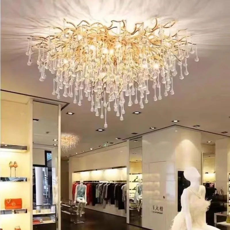 Luxury Clear Crystal Led Ceiling Chandelier Lights Gold For Living Room Dining Room Bedroom Kitchen Branch Ceiling Chandeliers
Luxury Clear Crystal Led Ceiling Chandelier Lights Gold For Living Room Dining Room Bedroom Kitchen Branch Ceiling Chandeliers