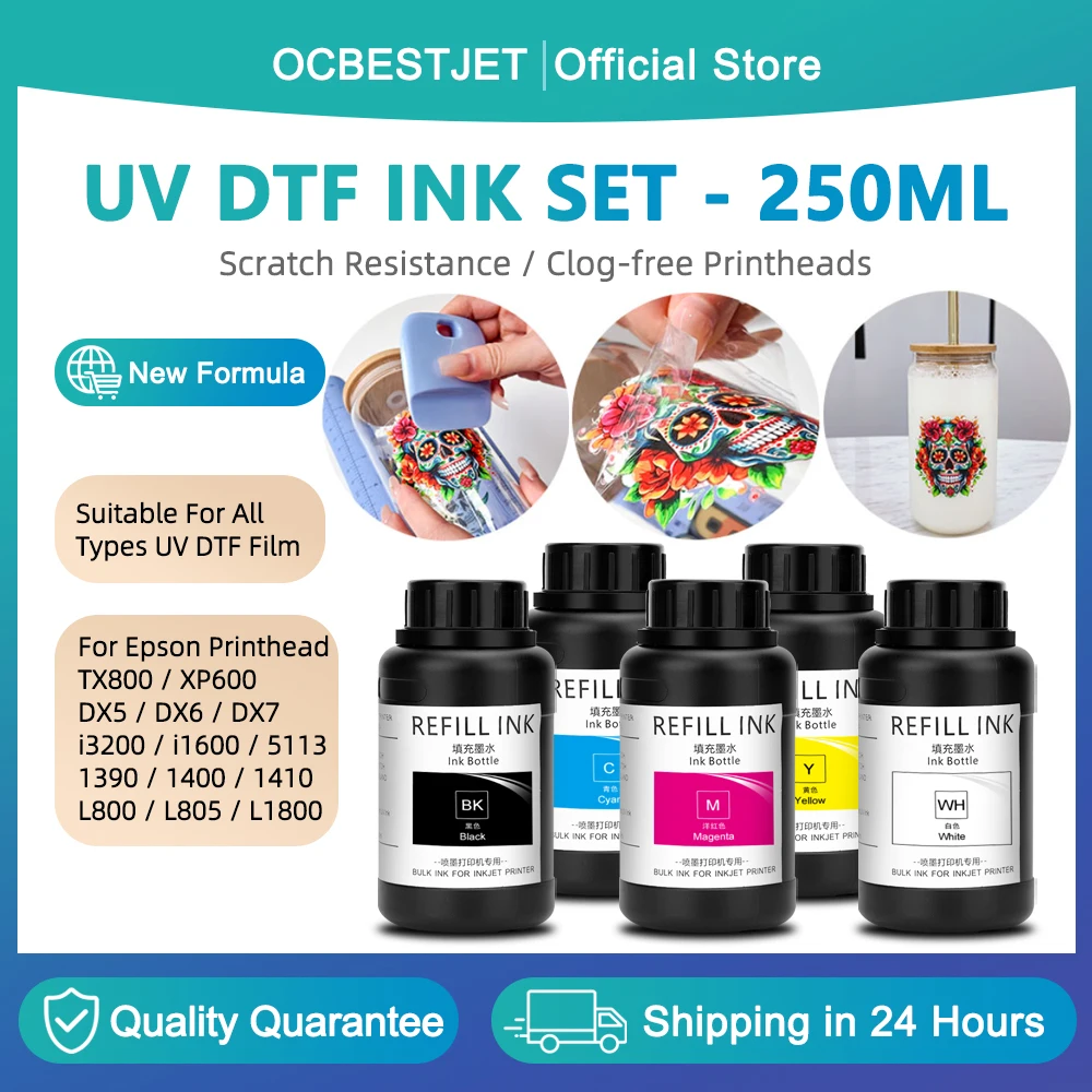 5Colors/Set 250ML UV DTF Ink For TX800 XP600 DX5 DX6 DX7 i3200 i1600 5113 4720 1390 1400 1410 L800 L805 L1800 UV DTF Film Print
5Colors/Set 250ML UV DTF Ink For TX800 XP600 DX5 DX6 DX7 i3200 i1600 5113 4720 1390 1400 1410 L800 L805 L1800 UV DTF Film Print