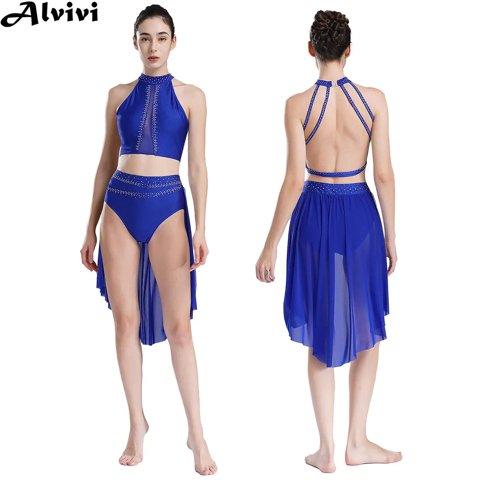 Women Lyrical Modern Dance Costume Figure Skating Gymnastics Ballet Outfit Sleeveless Crop Top with Leotard Skirt Set Dancewear
Women Lyrical Modern Dance Costume Figure Skating Gymnastics Ballet Outfit Sleeveless Crop Top with Leotard Skirt Set Dancewear