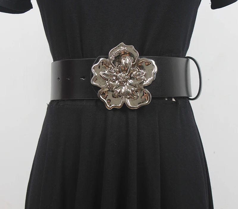 Women's Runway Fashion Flower Genuine Leather Cummerbunds Female Dress Corsets Waistband Belts Decoration Wide Belt R1713
Women's Runway Fashion Flower Genuine Leather Cummerbunds Female Dress Corsets Waistband Belts Decoration Wide Belt R1713