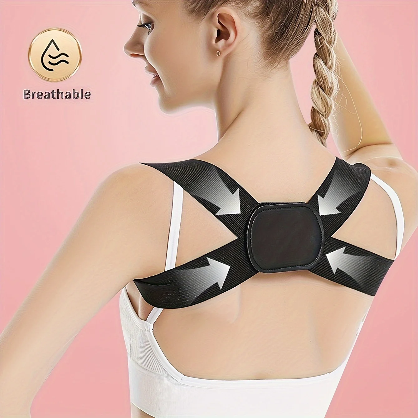 Ladies' breathable invisible posture corrector - fashionable and comfortable back support accessory
Ladies' breathable invisible posture corrector - fashionable and comfortable back support accessory