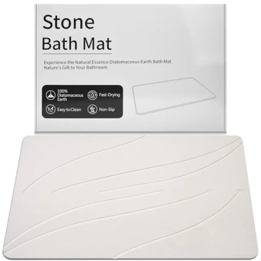 Stone Bath Mat - Diatomaceous Earth Non-Slip Stone Shower Mat Quick Drying Easy to Clean - Super Absorbent Diatomite Stone Mats
Stone Bath Mat - Diatomaceous Earth Non-Slip Stone Shower Mat Quick Drying Easy to Clean - Super Absorbent Diatomite Stone Mats