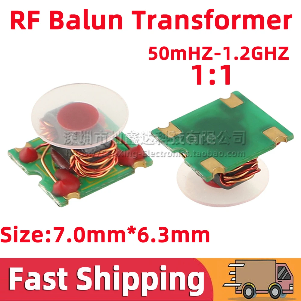 2pcs RF Balun Transformer 50-1200MHz 1:1 Impedance 50Ω 50 ohm Balun Balanced Unbalanced Converter 50MHZ-1.2GHZ Transmission Line
2pcs RF Balun Transformer 50-1200MHz 1:1 Impedance 50Ω 50 ohm Balun Balanced Unbalanced Converter 50MHZ-1.2GHZ Transmission Line