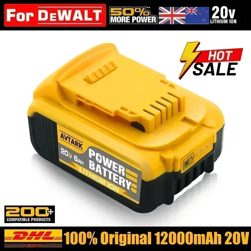 New 100% Original 20V 9000mAh for Dewalt Power Tool Battery DCB206 20V 18.0Ah Battery DCB206 20V Battery DCB205 DCB204-2
New 100% Original 20V 9000mAh for Dewalt Power Tool Battery DCB206 20V 18.0Ah Battery DCB206 20V Battery DCB205 DCB204-2