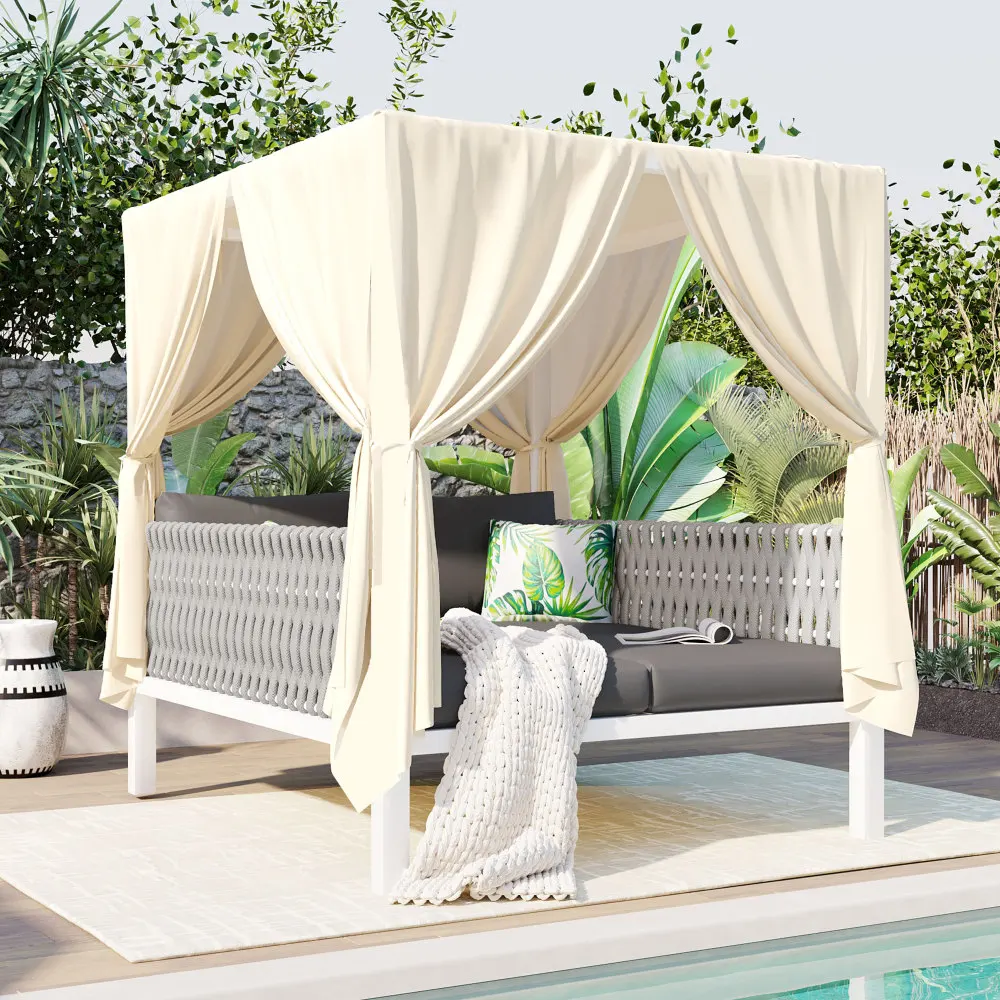 U_Style Outdoor Patio Sunbed with Curtains, High Comfort, Suitable for Multiple Scenarios
U_Style Outdoor Patio Sunbed with Curtains, High Comfort, Suitable for Multiple Scenarios