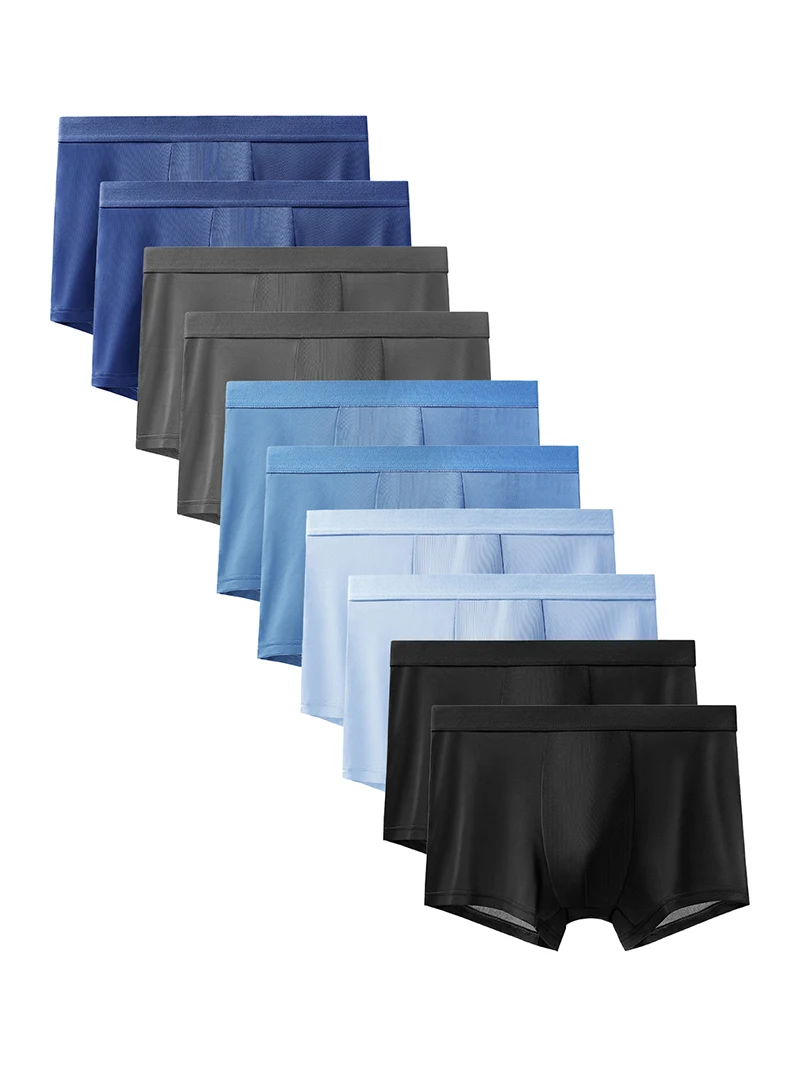 New 10Pcs Men Ice Silk Seamless Boxer Shorts Sexy Ultra-thin Underwear Breathable Cool Summer Sports Panties Male Underpant
New 10Pcs Men Ice Silk Seamless Boxer Shorts Sexy Ultra-thin Underwear Breathable Cool Summer Sports Panties Male Underpant
