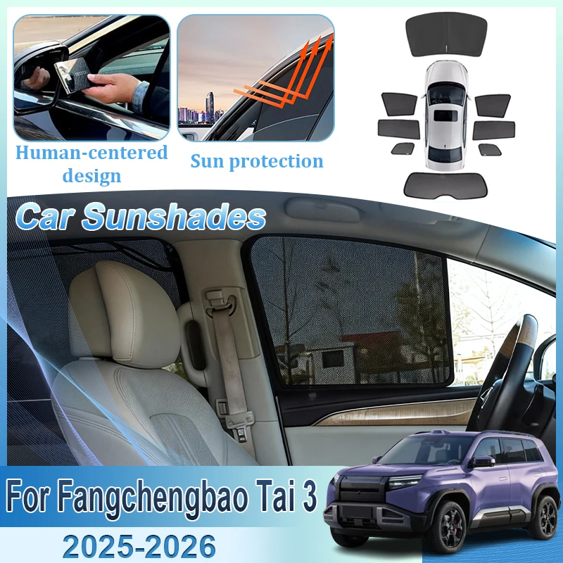 Car Mesh Sunshade For BYD Fangchengbao Tai 3 2025 2026 Side Window Shades Magnetic Sun Visors Privacy Curtains Auto Accessories
Car Mesh Sunshade For BYD Fangchengbao Tai 3 2025 2026 Side Window Shades Magnetic Sun Visors Privacy Curtains Auto Accessories