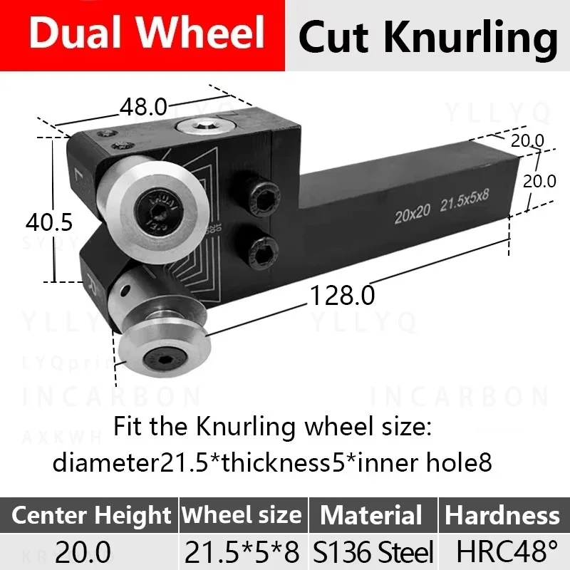 Cutting Knurling 20*20mm Dual Wheel Tool Holder For CNC Lathe Machine
Cutting Knurling 20*20mm Dual Wheel Tool Holder For CNC Lathe Machine