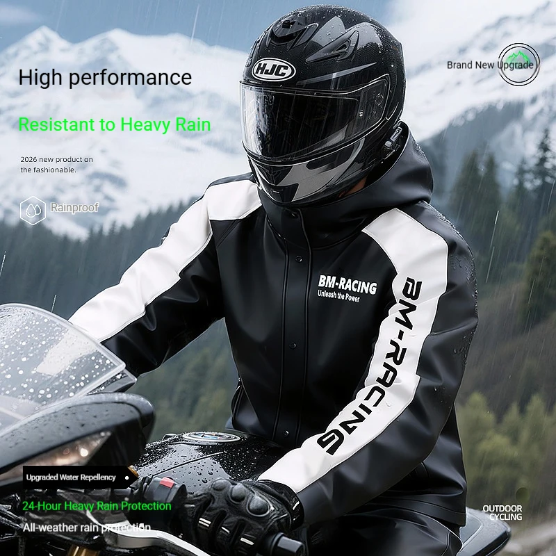 Men's women's motorcycle riding adults wear split type takeaway rider's full body rainstorm raincoat suit
Men's women's motorcycle riding adults wear split type takeaway rider's full body rainstorm raincoat suit