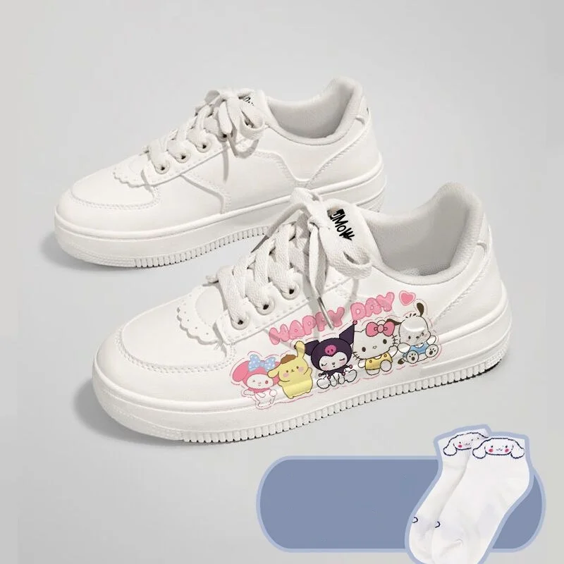 2025 Sanrio Casual Shoes Kawaii Kuromi Cinnamoroll Japanese New Girls Cartoon Outdoor Sports Shoes Cute Couple Board Shoes 
2025 Sanrio Casual Shoes Kawaii Kuromi Cinnamoroll Japanese New Girls Cartoon Outdoor Sports Shoes Cute Couple Board Shoes