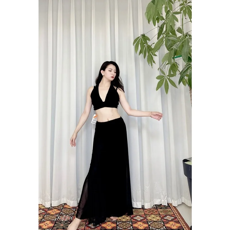 Костюмы для танца живота по индивидуальному заказу, тренировочное платье, двухслойный сетчатый комплект с широкими штанинами, большие размеры, топы для восточных танцев, женские черные
Костюмы для танца живота по индивидуальному заказу, тренировочное платье, двухслойный сетчатый комплект с широкими штанинами, большие размеры, топы для восточных танцев, женские черные