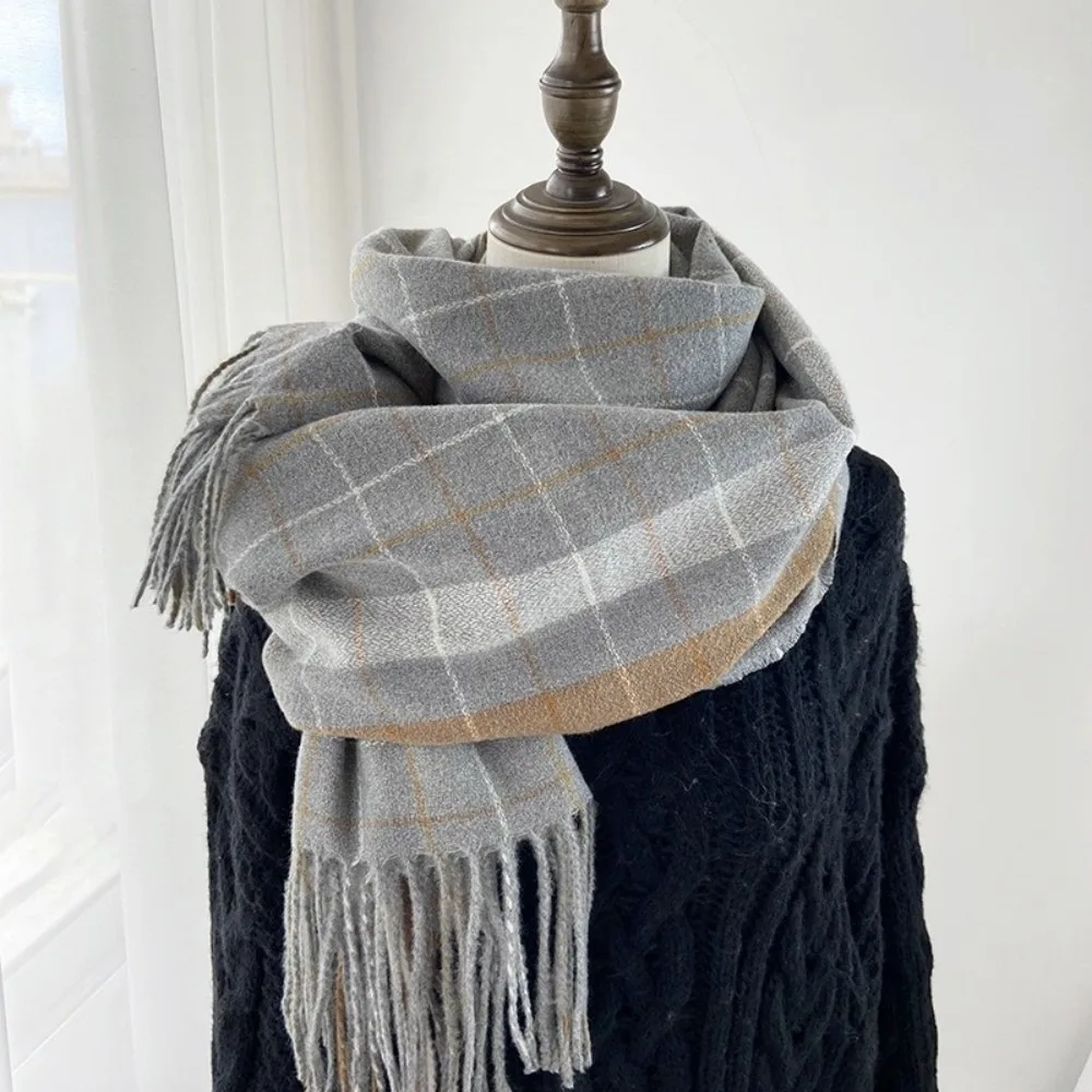 Классический вязаный шарф в клетку из искусственного кашемира, длинный теплый мужской толстый шаль, мягкий двусторонний шарф в корейском стиле, осень
Классический вязаный шарф в клетку из искусственного кашемира, длинный теплый мужской толстый шаль, мягкий двусторонний шарф в корейском стиле, осень