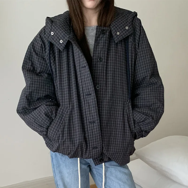 Women's Cotton Jaet Coat Winter Warmth Retro Classic Plaid Hood Loose Single Button Interlined Cotton Top Quali Clothing
Women's Cotton Jaet Coat Winter Warmth Retro Classic Plaid Hood Loose Single Button Interlined Cotton Top Quali Clothing