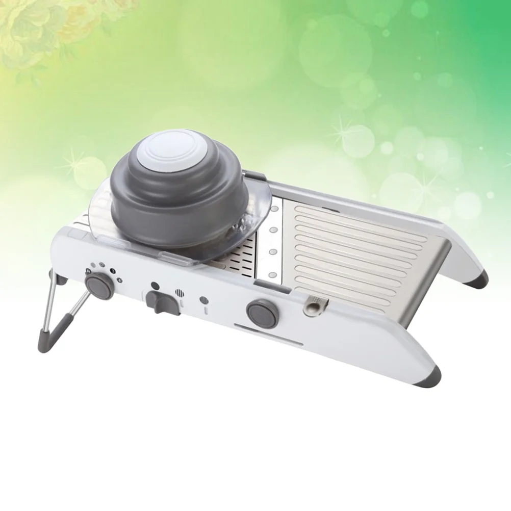 Слайсер для еды с 3 сменными ультра-бочками, циферблат с регулируемой толщиной, нескользящее основание, нержавеющая сталь
Слайсер для еды с 3 сменными ультра-бочками, циферблат с регулируемой толщиной, нескользящее основание, нержавеющая сталь