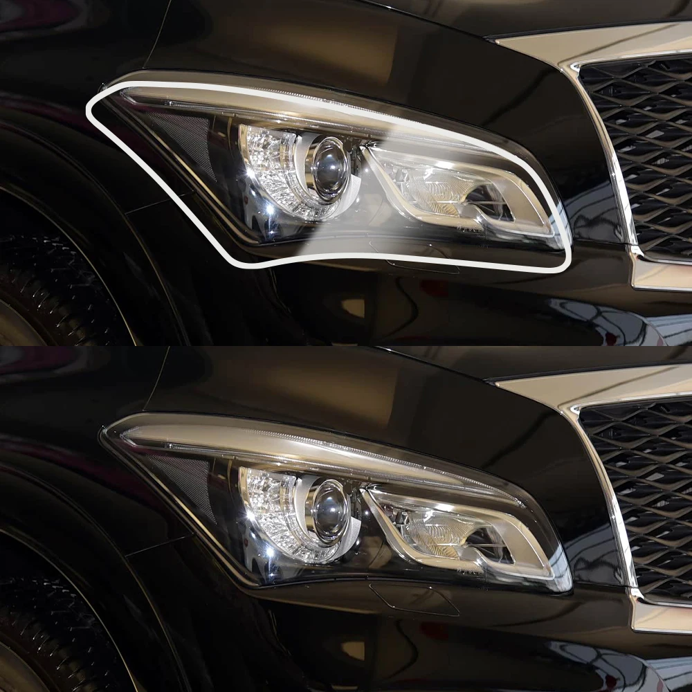 TPU Headlight Protective Film For Infiniti QX80 Z62 Z63 2014-2026 Smoke Black High Gloss Pre-Cut PPF Anti-Scratch Vinyl Wrap Kit
TPU Headlight Protective Film For Infiniti QX80 Z62 Z63 2014-2026 Smoke Black High Gloss Pre-Cut PPF Anti-Scratch Vinyl Wrap Kit