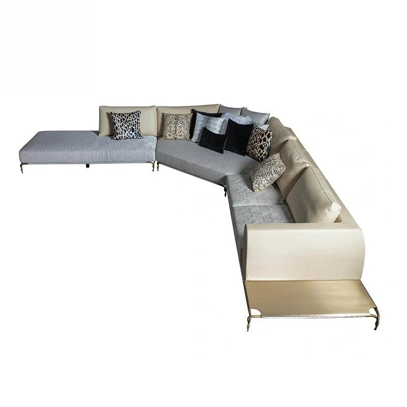 Italian creative corner combination sofa, villa large apartment living room curved sofa
Italian creative corner combination sofa, villa large apartment living room curved sofa