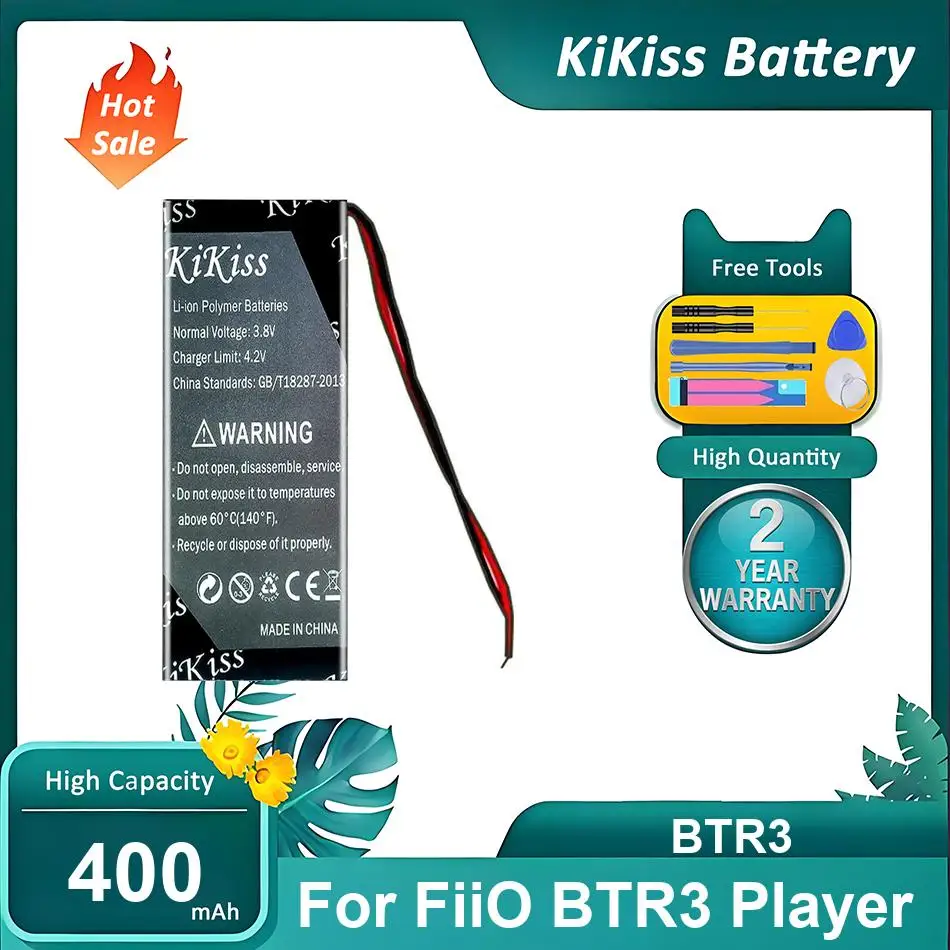 KiKiss Battery For FiiO BTR3 Player,BTR3,400mAh
KiKiss Battery For FiiO BTR3 Player,BTR3,400mAh