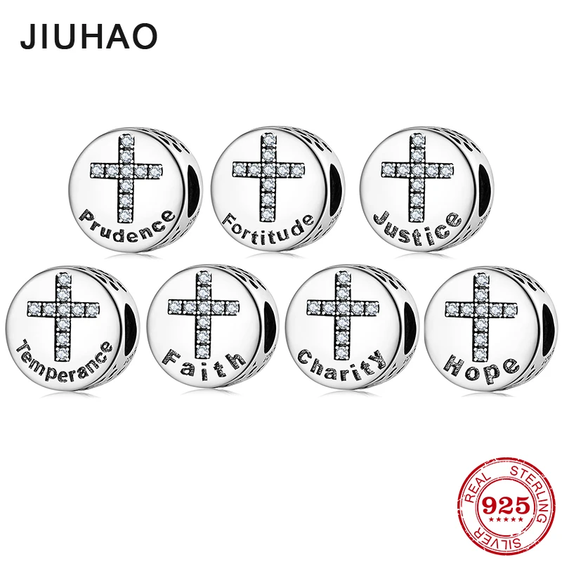 Good morality Seven Virtues Bible 925 Sterling Silver cross Beads Round beads Fit Original JIUHAO Bracelet Charm Jewelry Making
Good morality Seven Virtues Bible 925 Sterling Silver cross Beads Round beads Fit Original JIUHAO Bracelet Charm Jewelry Making
