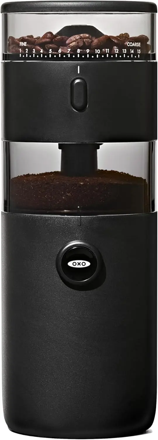 Compact Conical Burr Coffee Grinder with 15 Settings for Fine to Coarse Grinding
Compact Conical Burr Coffee Grinder with 15 Settings for Fine to Coarse Grinding