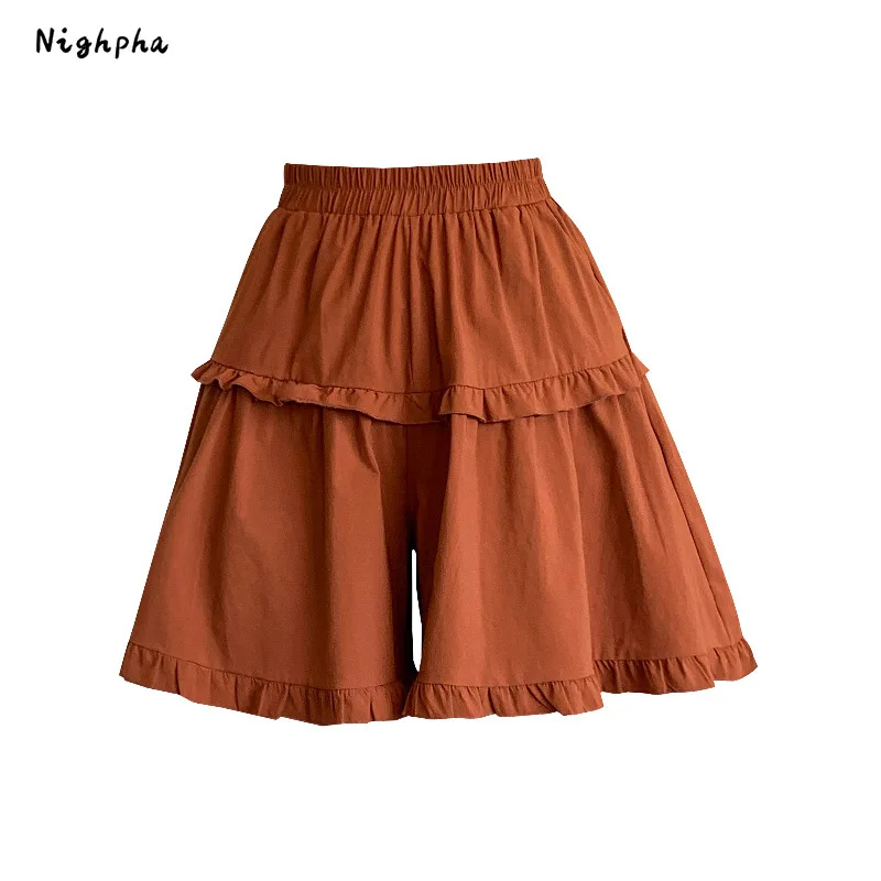 Nighpha Korean Style Casual Wide Leg Pants for Women Summer Solid Color Loose Shorts Skirt with Pocket 
Nighpha Korean Style Casual Wide Leg Pants for Women Summer Solid Color Loose Shorts Skirt with Pocket