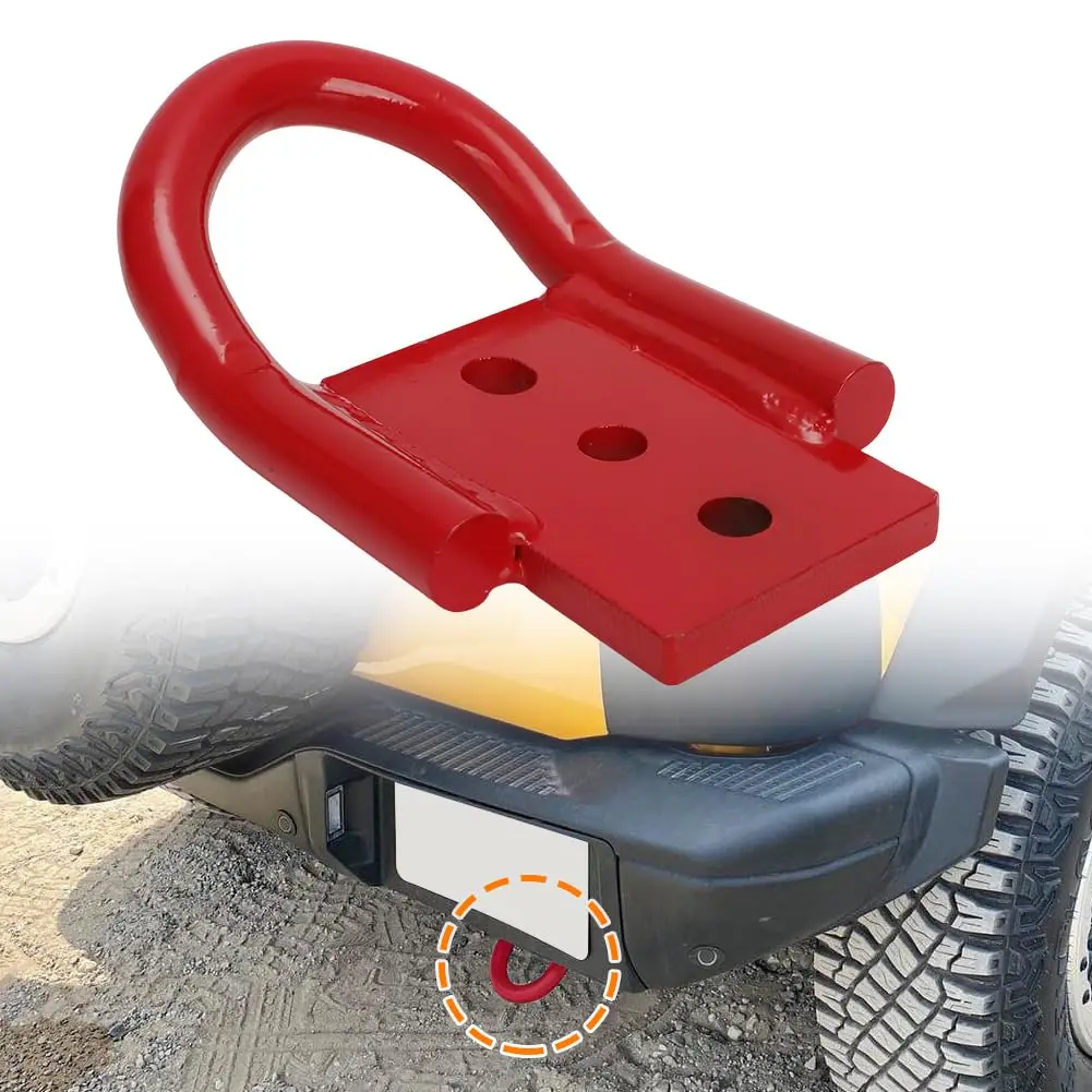 Red Rear Tow Hook Compatible With Ford Bronco 2021–2024, Heavy Duty Steel Recovery Ring, OEM Style Mounting
Red Rear Tow Hook Compatible With Ford Bronco 2021–2024, Heavy Duty Steel Recovery Ring, OEM Style Mounting