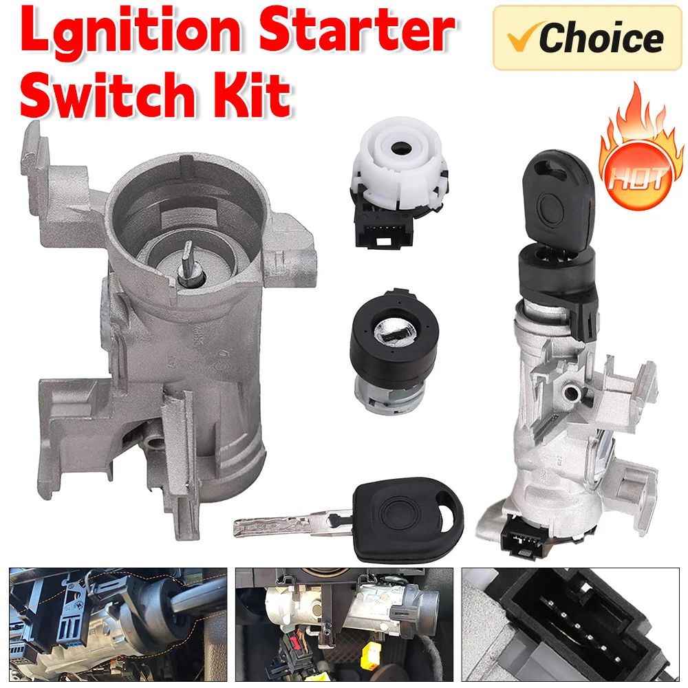 Lgnition Starter Switch Kit Lgnition Switch Lock Cylinder with Key Compatible 1K0905851B Switch Lock Assembly Car Accessories
Lgnition Starter Switch Kit Lgnition Switch Lock Cylinder with Key Compatible 1K0905851B Switch Lock Assembly Car Accessories