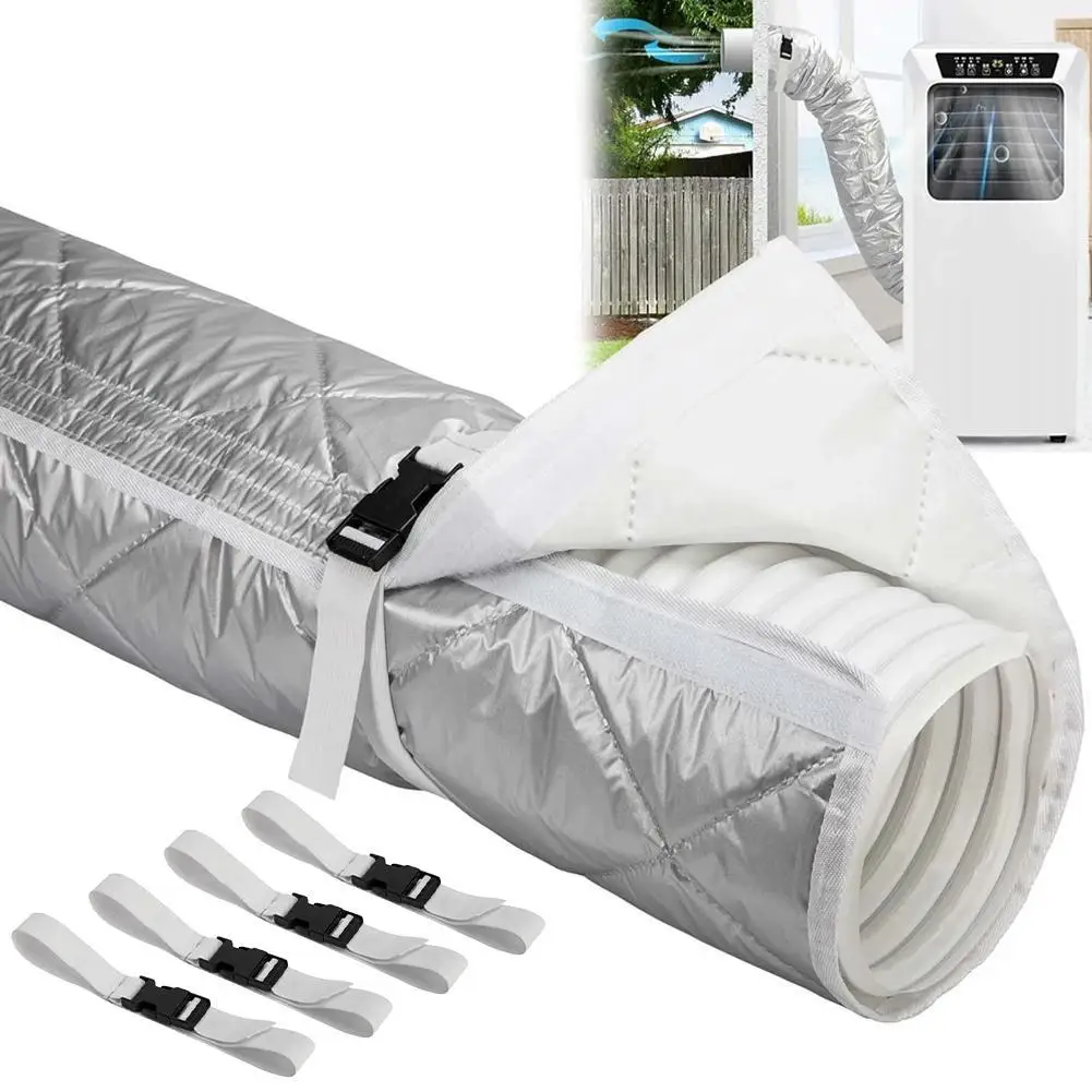 Adjustable Straps Air Conditioner Hose Cover Heat Insulation with 4 Buckle Straps Portable AC Hose Sleeve Waterproof Protective
Adjustable Straps Air Conditioner Hose Cover Heat Insulation with 4 Buckle Straps Portable AC Hose Sleeve Waterproof Protective