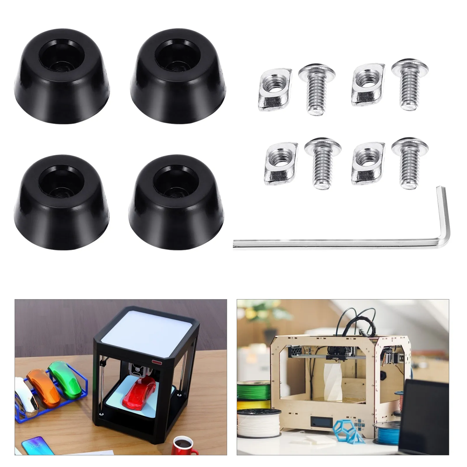 4Pcs Printer Feet Mat 3D Printer Fittings Anti Vibration Rubber Feet Shockproof Damping Pads for Equipment Protection Use
4Pcs Printer Feet Mat 3D Printer Fittings Anti Vibration Rubber Feet Shockproof Damping Pads for Equipment Protection Use