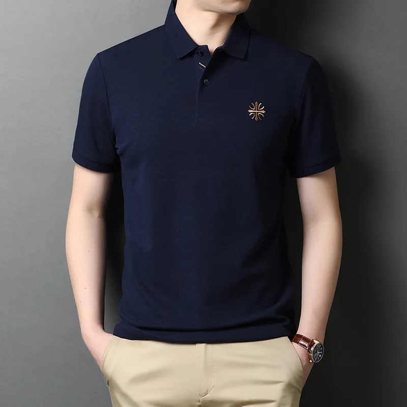 One Piece Summer New Loose Solid Color Short-Sleeved T-shirt Men's Lapel Embroidery Chrysanthemum Business Polo Shirt
One Piece Summer New Loose Solid Color Short-Sleeved T-shirt Men's Lapel Embroidery Chrysanthemum Business Polo Shirt