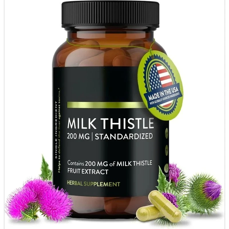 Vitamin Milk Thistle Vegetarian Capsules - Best Liver Health and Herbal Cleansing - Non GMO and Gluten Free
Vitamin Milk Thistle Vegetarian Capsules - Best Liver Health and Herbal Cleansing - Non GMO and Gluten Free