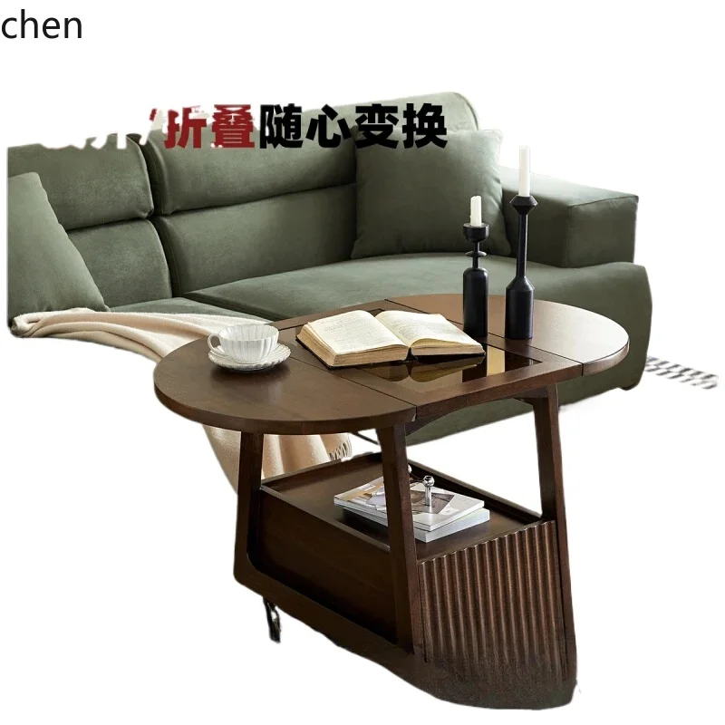 HTT removable coffee table folding creative solid wood edge table household small apartment wood color trolley
HTT removable coffee table folding creative solid wood edge table household small apartment wood color trolley