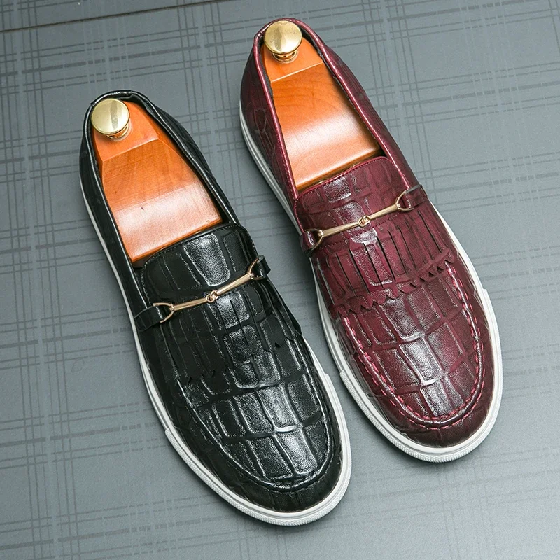 Men New Lefu Shoes with Thick Sole Anti Slip Sports and Casual Suo Shoes in Black and Red 38-48 Men's Style
Men New Lefu Shoes with Thick Sole Anti Slip Sports and Casual Suo Shoes in Black and Red 38-48 Men's Style